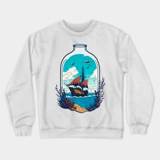 Luminous Sailboat Dream Crewneck Sweatshirt